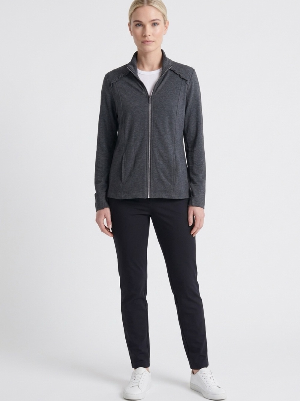 Chico Weekends gray zip jacket - Picture 3 of 11